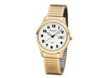 Quarzuhr Regent, Gold (Goldfarben), Armbanduhren, Herren, Quarzuhr, Armbanduhr, Herrenuhr, Edelstahlarmband, Analog, Tag