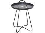 Beistelltisch, Schwarz (Schwarz, Schwarz, Schwarz), B:40Cm H:57Cm T:40Cm, Hofmann Living And More, Tische, Beistelltisch, Metallplatte