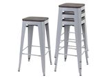 Barhocker Grau 4Er-Set