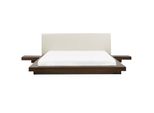 Bett Mit Lattenrost 180X200 Cm Dunkler Holzfarbton Zen