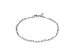 Edelstahlarmband Copenhagen Studios "Schmuck Geschenk Edelstahl Armkette Glittery Cuban", Silber (Edelstahlfarben, Kristallweiß, Kristallweiß), ArmbäNder, Damen, 21Cm, Edelstahl, Edelstahlarmband, Mit Strassstein
