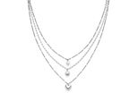 Kette Mit AnhäNger s.Oliver "Summer Charms, Herz Und Sonne", Silber (Edelstahlfarben, Weiß), Halsketten, Damen, Edelstahl Perlen, L: 54 B: 3Mm, Edelstahl, Perlen, Mit Perle (Imitiert), B:3Mm