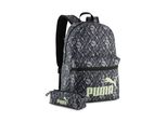 Rucksack Puma "Phase Aop Backpack Set", Grau (Puma Schwarz, Apple Spritz, Football Aop), RucksäCke, Netz, , Gemustert, Rucksack, FüR Vielseitige EinsäTze, Sportlicher Stil