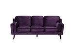 3-SITZER-SOFA Samtstoff Violett Lokka