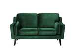 2-SITZER-SOFA Samtstoff GrüN Lokka