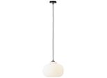 Brilliant Pendelleuchte "Blop", Weiß, 1, Ø 30Cm, Leuchten, HöHe 128,5 Cm, Ø 30 Cm, E27, KüRzbar, Glas/Metall, Pendelleuchte