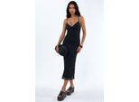 V-Ausschnitt Spitzen-Midi-Kleid Im Bodycon-Stil