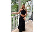Halter-Neck Crop Top Mit üBerkreuztem Vorderteil