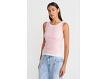 Rippstrick-Baumwoll-ÄRmellose Cami-Bluse