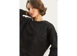 Bestickter Rundhals Langarm-Sweatshirt