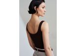 Rippstrick-Crop-Cami-Bluse