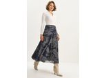 Hoch Taillierter Midi-Rock Mit Ethnischem Print
