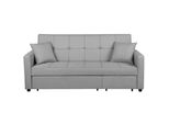 3-SITZER-SCHLAFSOFA Polyester Grau Glomma