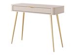 Konsolentisch Vespasia 1S Beige 100,2/78/38 Cm – Geriffelten Fronten