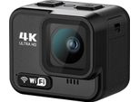 4K Mini-Sportkamera WiFi-Actionkamera mit 2,1-Zoll-Touchscreen, 170¡ã-Weitwinkelobjektiv, Anti-Shake, 21-m-Gehaeuse, wasserdicht, eingebauter Akku mit Montagezubehoer-Set zum Tauchen, Surfen, Skifahren, Radfahren