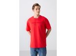 ÜBergroßEs Baumwoll-Polyester Logo T-Shirt