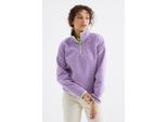 ÜBergroßEr PlüSch-Half-Zip-Pullover