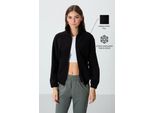 Oversized Farbblock-Half-Zip-Sweatshirt