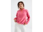 ÜBergroßEr PlüSch-Half-Zip-Sweatshirt