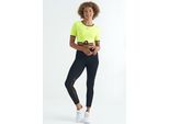 Elastisches Kurzarm-T-Shirt Mit Rundhalsausschnitt