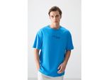 ÜBergrößE Gedrucktes Baumwoll-T-Shirt