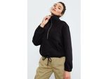 Oversized Halbzip PlüSch Sweatshirt
