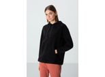 ÜBergroßEr PlüSch-Hoodie Mit Stickerei