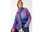 Gradient-Rippstrick-Pullover Mit Rundhalsausschnitt
