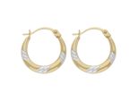 Paar Creolen Vivance "Bicolor", Gelb (Gelbgold 375), Ohrringe, Damen, Gelbgold 375