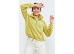 Oversized HalbreißVerschluss-PlüSch Sweatshirt