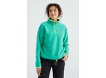 Oversized PlüSch Halb-Zip Sweatshirt