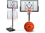 Apollo Basketballkorb mit Ständer, Rollen, Basketball und Pumpe. Korbhöhe 230 bis 305 cm