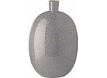 Tischvase Gilde "Vase Athina Oval", Grau, B:23Cm H:42Cm T:27Cm, Porzellan, Vasen