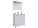 Waschtisch Vcm "3.-Tlg. Waschplatz Waschtisch Badinos DrehtüR Sp", Weiß, B:80Cm T:46Cm, Waschtische, Waschtisch