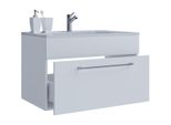 Waschtisch Vcm "2-Tlg. Waschplatz Waschtisch Badinos 1 Schublade", Weiß, B:60Cm T:46Cm, Waschtische, Waschtisch