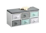 Kesper Kindersitzbank, Grau, Türkis, Weiß, Holzwerkstoff, 68x29.5x33 cm, Kinder- & Jugendzimmer, Kindermöbel, Kindersitzmöbel & -tische, Kinderstühle