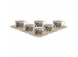 Tasse Villeroy & Boch "Kaffeetassen Mit Untertassen Audun Ferme 150 Ml 6Er Set Bunt", Bunt, 6 Tlg., Porzellan, TrinkgefäßE, Tasse
