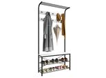 Schuhregal Vcm "Metall Garderobe KleiderstäNder Schuhregal Taliro", Weiß, B:90Cm T:30Cm, Garderobenpaneele, Schuhregal