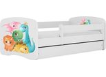 Kinderbett Emily Mit Schublade Und Matratze, Weiß 80X160 Cm
