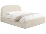Polsterbett Puro Mit Bettkasten, Creme Boucle 180 X 200 Cm – Mit Metall-Lattenrost