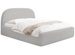 Polsterbett Puro Mit Bettkasten, Hellgrau Boucle 180 X 200 Cm – Mit Metall-Lattenrost