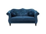 2-SITZER-SOFA Samtstoff Kobaltblau Skien