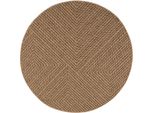 Teppich Outdoor Arlberg In Beige, In Jute-Optik, Aus Polypropylen, Ø 200 Cm