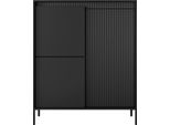 Highboard Cindy In Schwarz 104/123/40 Cm