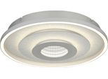 Globo Lighting Deckenleuchte "Miles", Silberfarben, 1, Ø 40Cm H: 7,3Cm, 1 Stk., Leuchten, Led-Deckenleuchte Mit 3D-Effekt, Dimmbar, Modern & Hell, Deckenleuchte