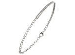 Armband Jobo "Mixed Chain Zweigeteilt Kombiniert 19 Cm", Silber (Silber 925), ArmbäNder, Damen, 19Cm, Silber 925 (Sterlingsilber), Armband, 925 Silber