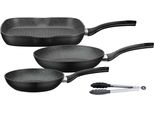 Pfannen-Set Gsw "Gourmet Granit", Silber (Schwarz, Silberfarben), Ø:28Cm, Pfannen, Induktion