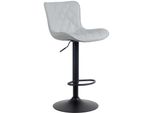 CLP Barhocker Emma Kunstleder Farbe:Grau;Material:Kunstleder