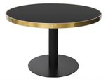 Casa Padrino Luxus Esstisch Schwarz / Gold 120 x H. 76 cm - Designer Esszimmermöbel