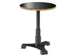 Casa Padrino Luxus Esstisch Schwarz / Messing Ø 60 x H. 75,5 cm - Luxus Esszimmermöbel